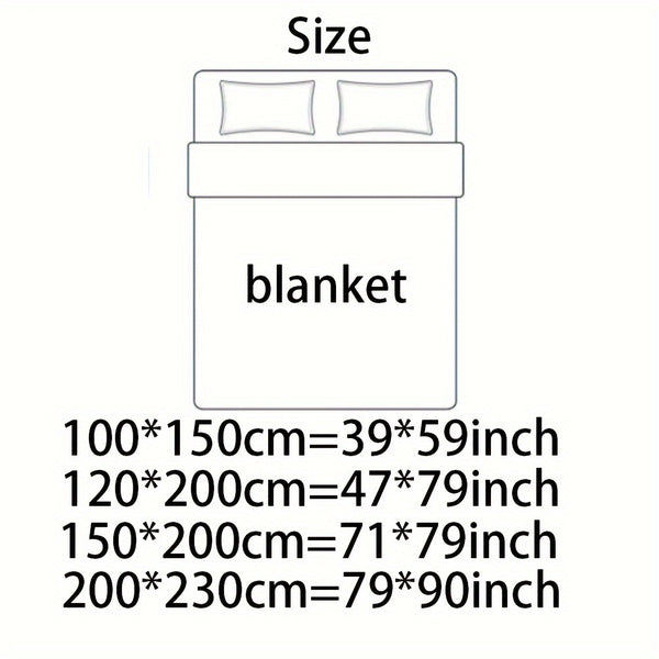 1pc Charming Checkered Plush Fleece Blanket, 400-450g Polyester, All-Season, Knitted