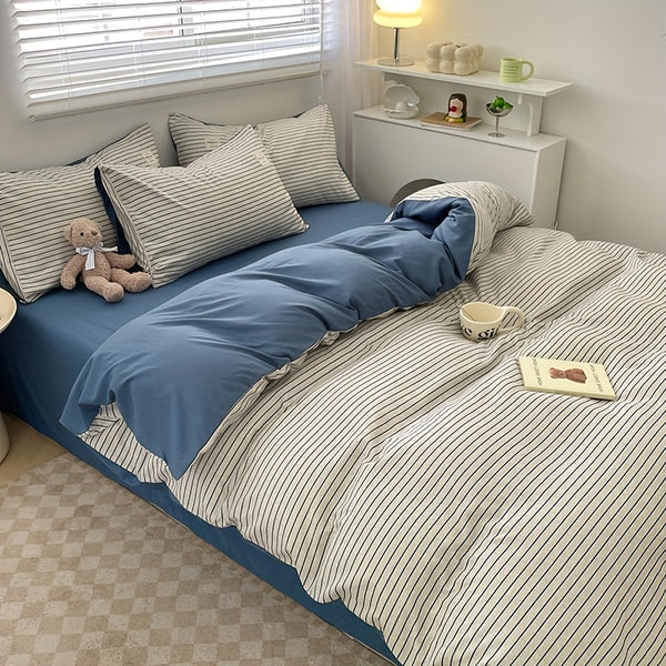 Quilt Set 4pcs quilt set (1*quilt cover + 1*bed sheet + 2*pillowcases, excluding quilt core)