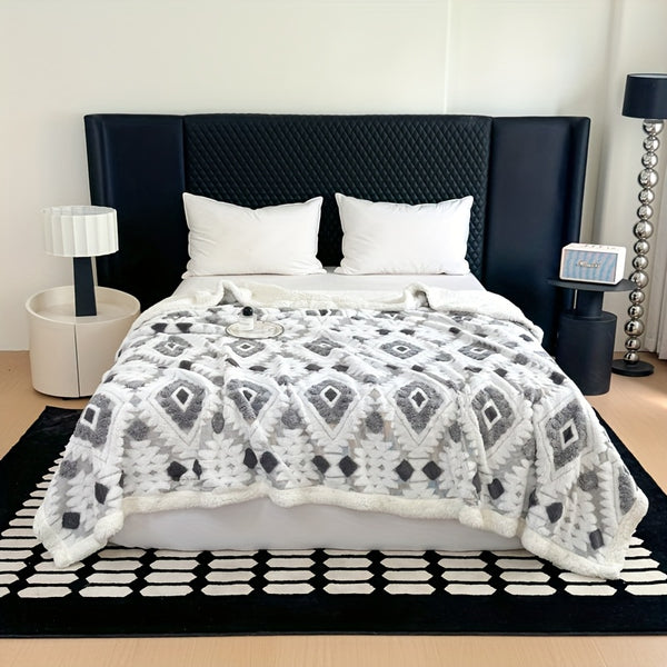 Thickened Double Layer Taffeta Hollow Casual Blanket, Available in 88 Countries