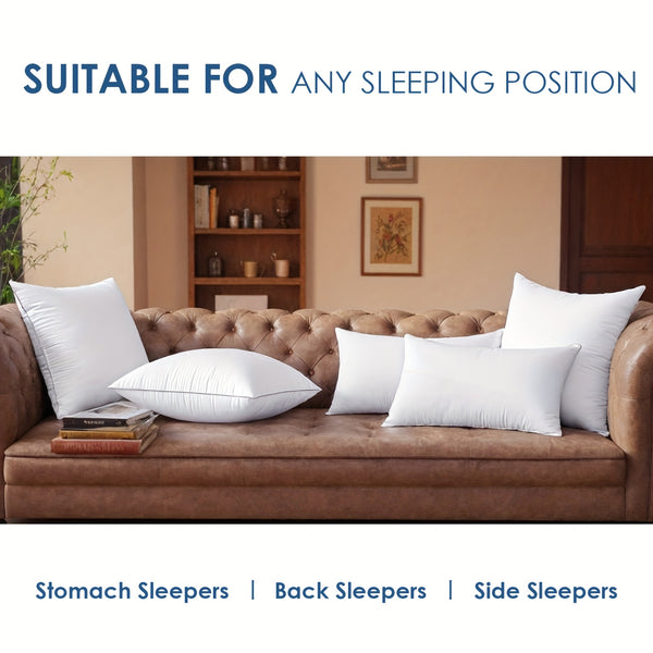 2\u002F4pcs Set Of Hypoallergenic 100% Virgin Fibre Pillow Inserts, Rectangular Microfiber Throw Pillow Inserts