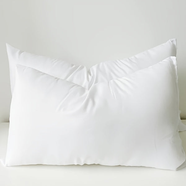 1pc 13.78x21.65inch White Fluffy Throw Pillow Insert - Premium Polyester Microfiber