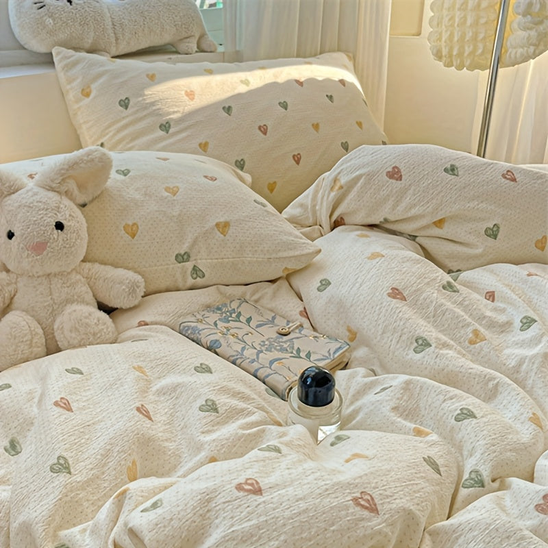 New Arrival for Summer. Cute Three-Color Heart Pattern. Washable Polyester. Machine Washable