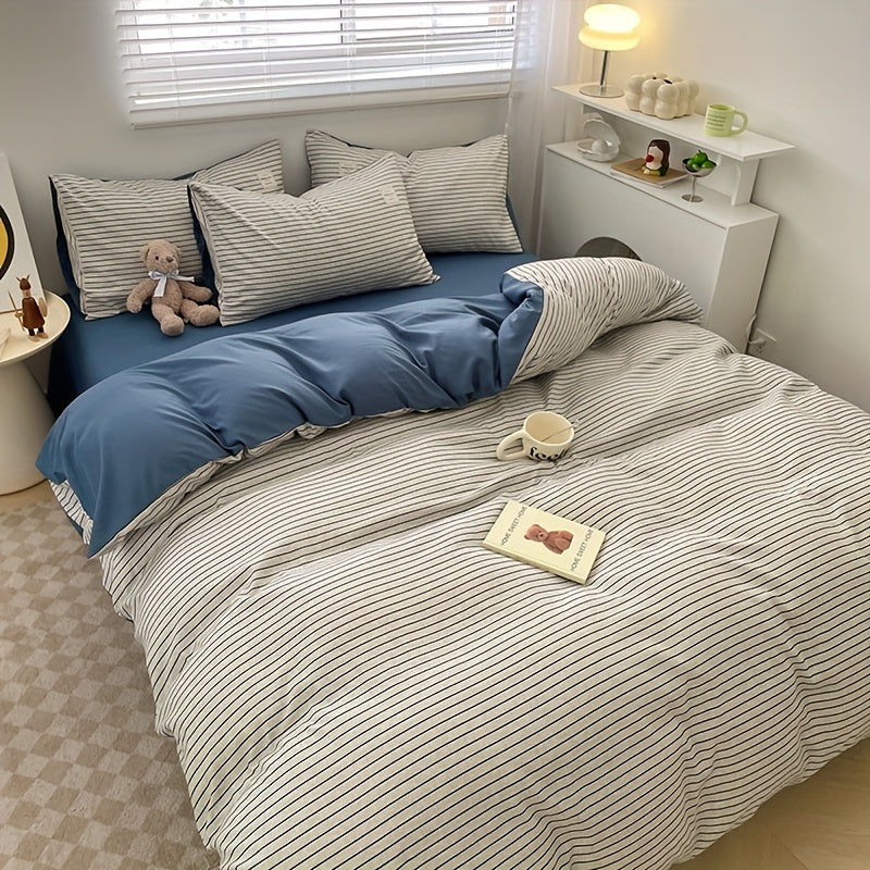 Quilt Set 4pcs quilt set (1*quilt cover + 1*bed sheet + 2*pillowcases, excluding quilt core)