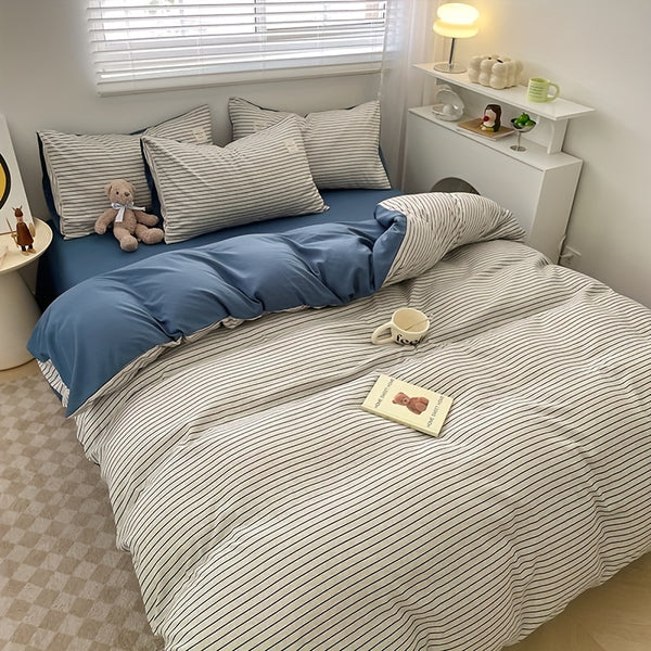 Quilt Set 4pcs quilt set (1*quilt cover + 1*bed sheet + 2*pillowcases, excluding quilt core)