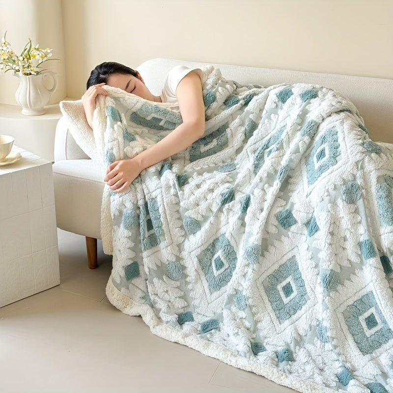 Thickened Double Layer Taffeta Hollow Casual Blanket, Available in 88 Countries