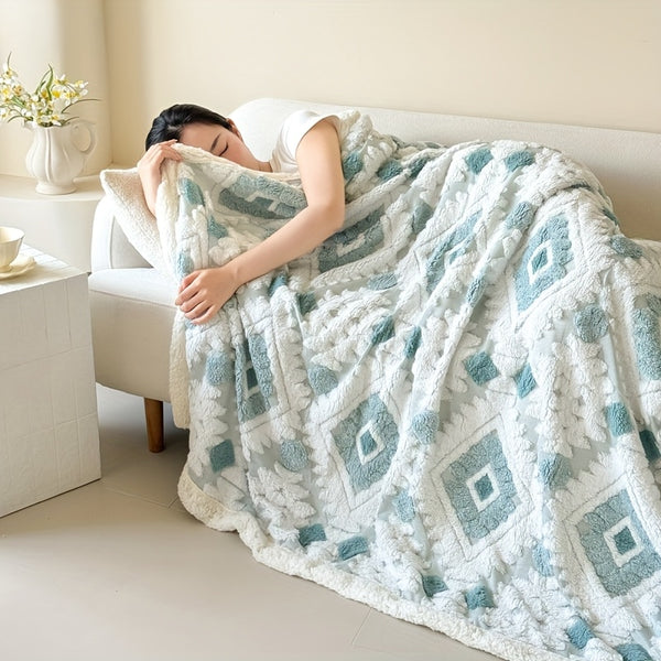 Thickened Double Layer Taffeta Hollow Casual Blanket, Available in 88 Countries