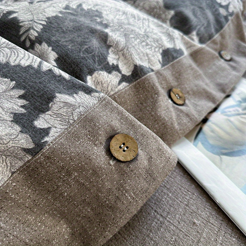 Autumn\u002F Winter New Arrivals A-Class Thickened High GSM Linen Retro Style Double Layer Printed Three-Piece Set and Four-Piece Set