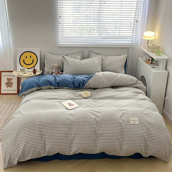 Quilt Set 4pcs quilt set (1*quilt cover + 1*bed sheet + 2*pillowcases, excluding quilt core)