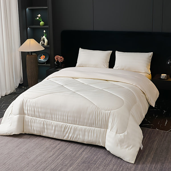 1pc European-Style Satin Jacquard High-Precision Quilted Bedspread, Thickened Winter Quilt Insert