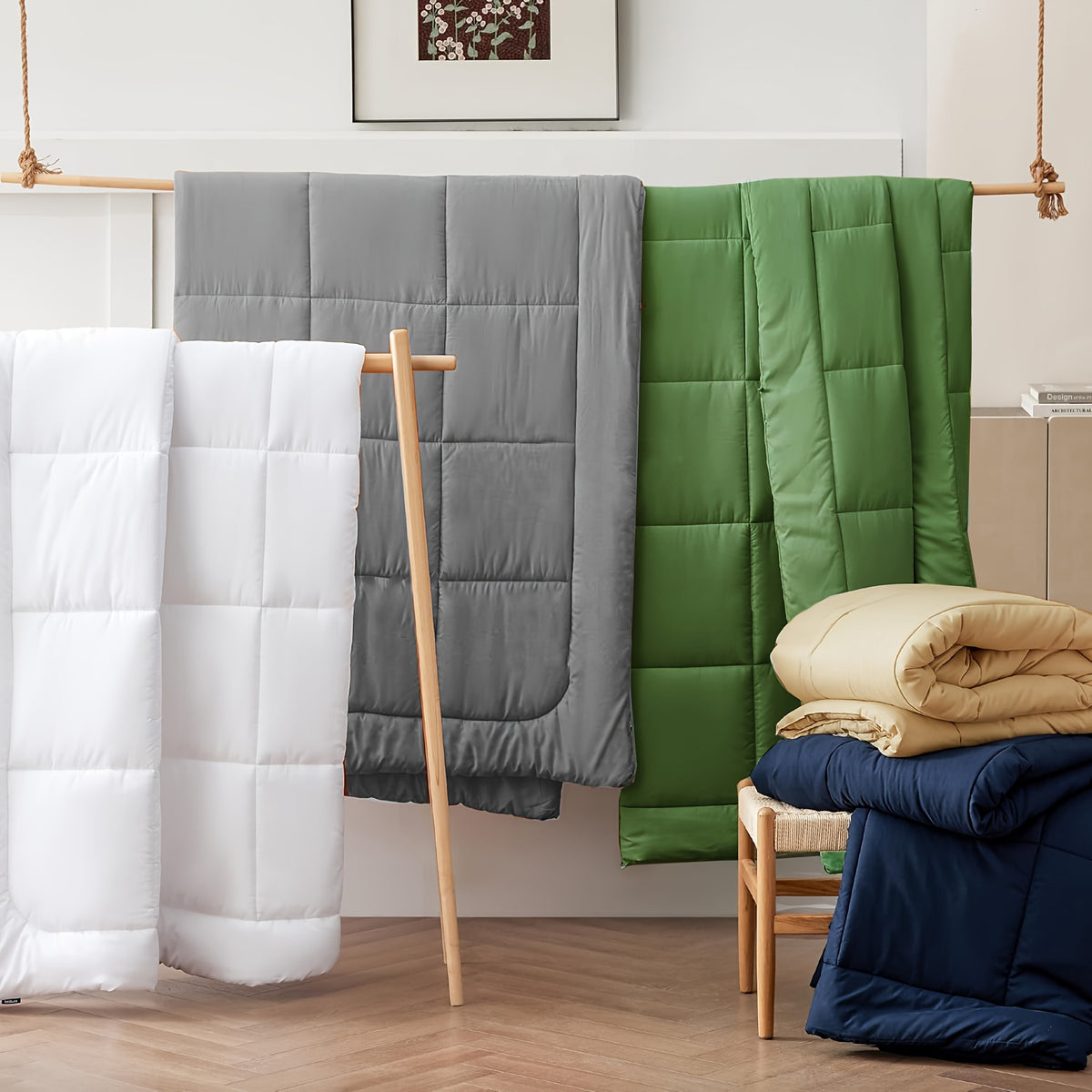 1pc Comforter Insert Quilted Comforters All Season Down Alternative Easy Care Bedding