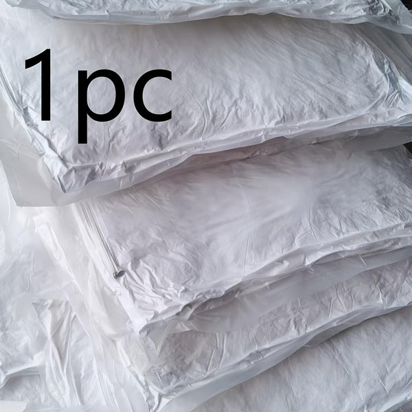 1-Pack Heavy-Duty Support Pillow Core - Ultra-Soft Fluffy Bed Pillow with Zipper Closure, All-Season Cushion for Home