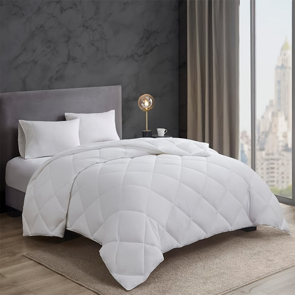 1pc Luxury Hotel-Grade Bed Comforter - Queen u002FKing Size 3D Polyester Fill