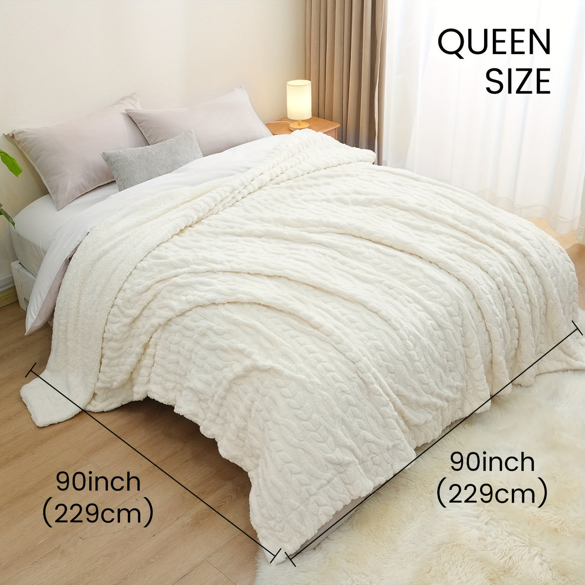 Luxurious Fleece Blanket 1pc Luxurious Plush Fleece Throw Blanket | Soft & Fluffy Flannel, Non-Shedding