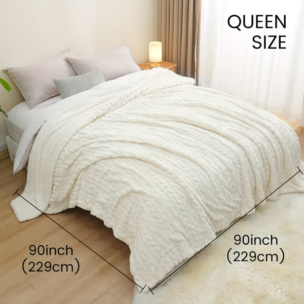 Luxurious Fleece Blanket 1pc Luxurious Plush Fleece Throw Blanket | Soft & Fluffy Flannel, Non-Shedding