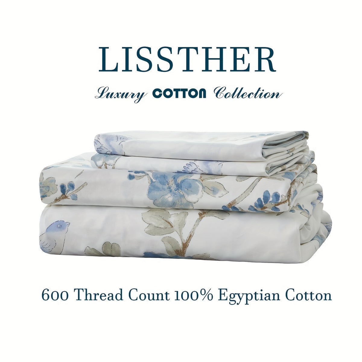 4pcs 600TC 100% Egyptian Cotton Fitted Sheet Set
