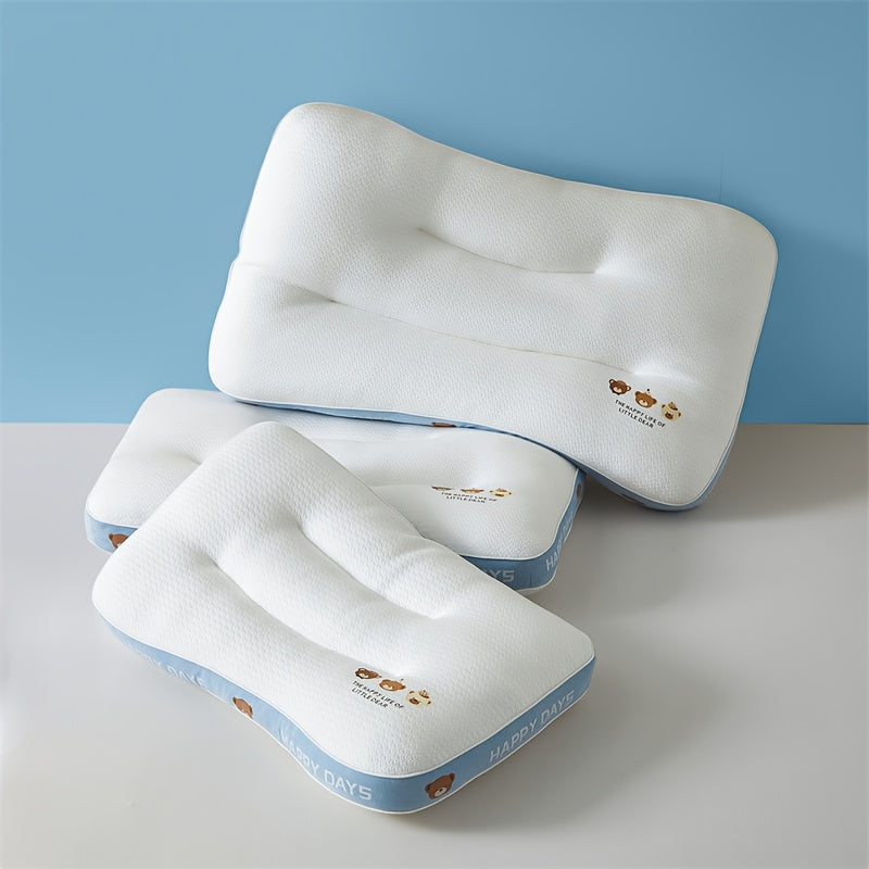 1pc Sliky Fiber Fabric Jacquard Pillow Core - Soft Elastic Medium Firmness, Machine Washable