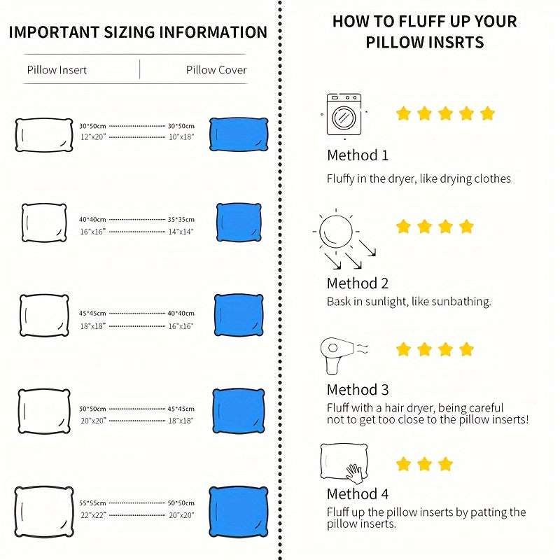 2pcs Throw Pillow Inserts, Square Pillow Cushion Inner Soft Fluffy Plump