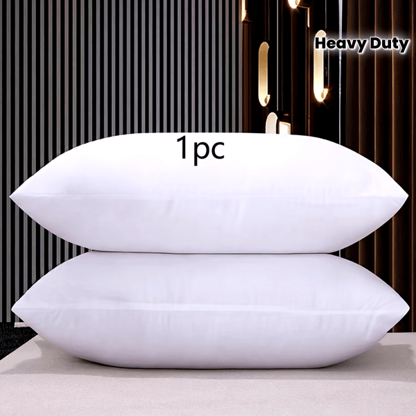 1-Pack Heavy-Duty Support Pillow Core - Ultra-Soft Fluffy Bed Pillow with Zipper Closure, All-Season Cushion for Home