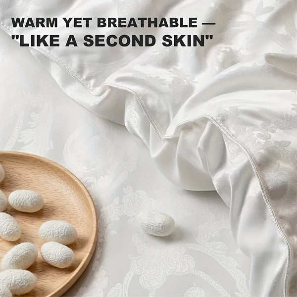 Luxury Silk Comforter Luxury Mulberry Silk Queen Size Comforter - 1pc All Season Lightweight Duvet Insert