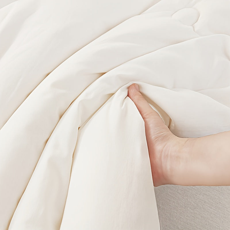 1pc, Solid Color Patchwork Quilt Insert, 100% A-Grade Standard Comfortable & Breathability for All Seasons