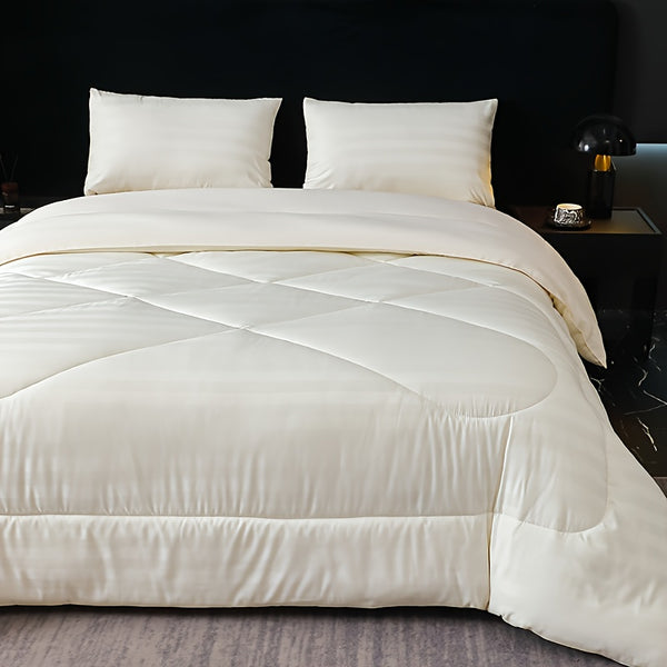 1pc European-Style Satin Jacquard High-Precision Quilted Bedspread, Thickened Winter Quilt Insert