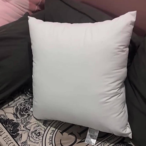 4pcs Fluffy Square Pillow Inserts with Zipper Closure - Plump White Stuffer Cushion Fillings, 100% Polypropylene