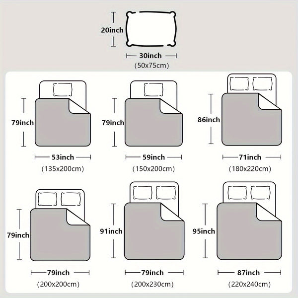 Heavyweight All-season Polyester Comforter Set - 2 u002F3 Pieces Quilted Duvet Insert with Soft Microfiber Filling