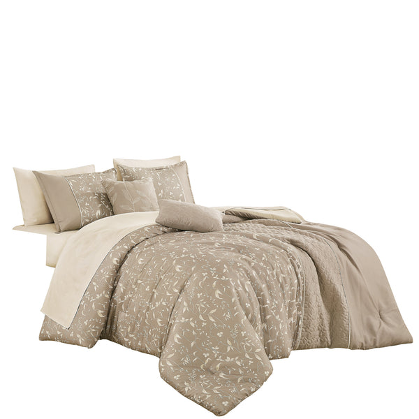 Premium Comfort Elevate your bedroom with this meticulously crafted 9-piece bedding collection