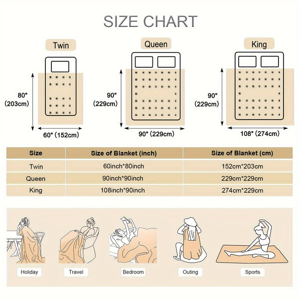 Luxurious Fleece Blanket 1pc Luxurious Plush Fleece Throw Blanket | Soft & Fluffy Flannel, Non-Shedding