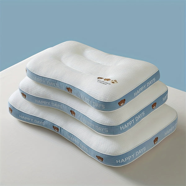 1pc Sliky Fiber Fabric Jacquard Pillow Core - Soft Elastic Medium Firmness, Machine Washable