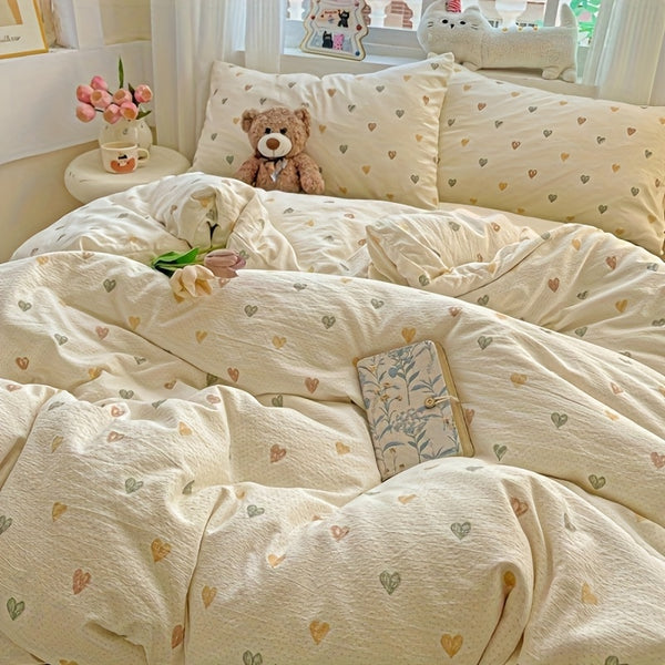 New Arrival for Summer. Cute Three-Color Heart Pattern. Washable Polyester. Machine Washable