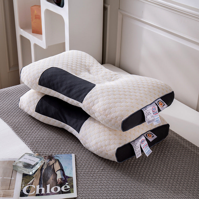 Spa Improve Sleeping Pillow - Cervical Support Hotel Massage Feather Fabric Pillow Covers