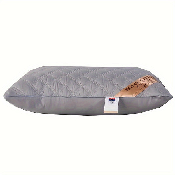 1pc Classic Embroidered Soft Pillow Insert, Hypoallergenic Polyester Fill, Breathable Moisture-Wicking Cover