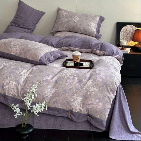 Autumn\u002F Winter New Arrivals A-Class Thickened High GSM Linen Retro Style Double Layer Printed Three-Piece Set and Four-Piece Set