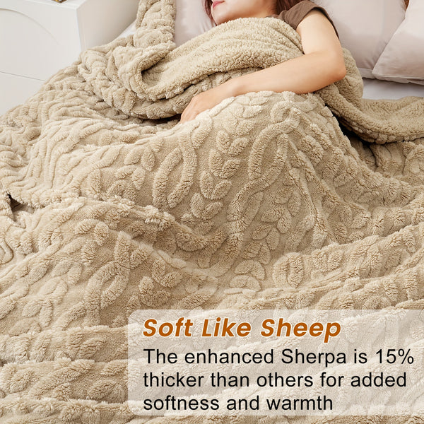 Luxurious Fleece Blanket 1pc Luxurious Plush Fleece Throw Blanket | Soft & Fluffy Flannel, Non-Shedding
