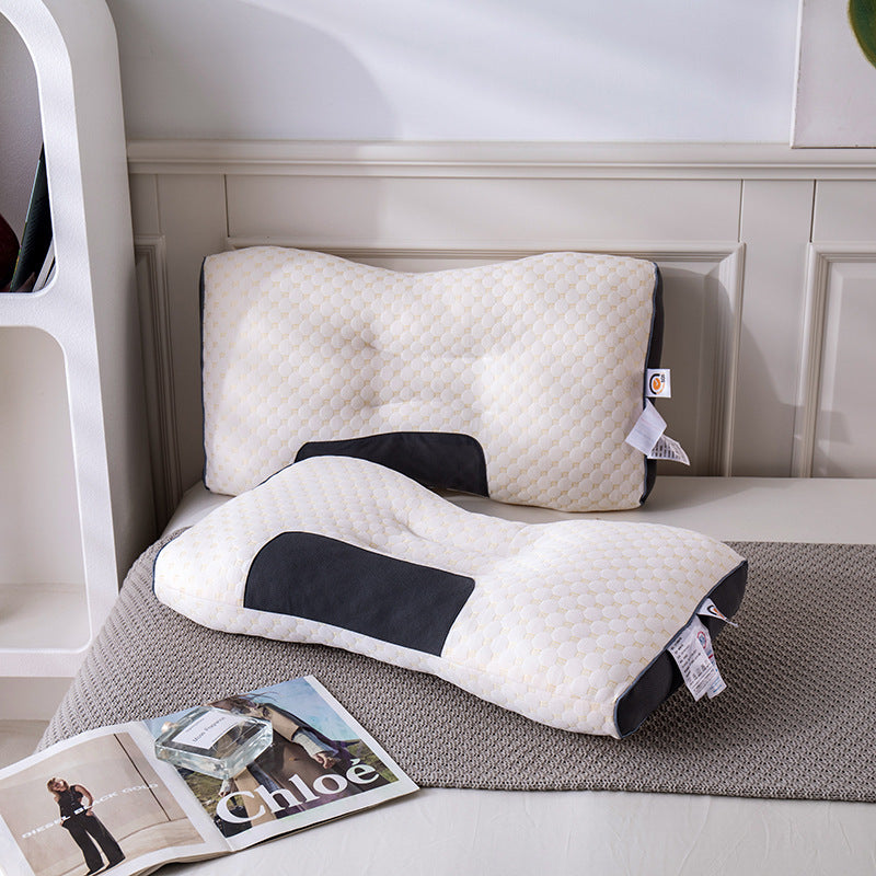 Spa Improve Sleeping Pillow - Cervical Support Hotel Massage Feather Fabric Pillow Covers