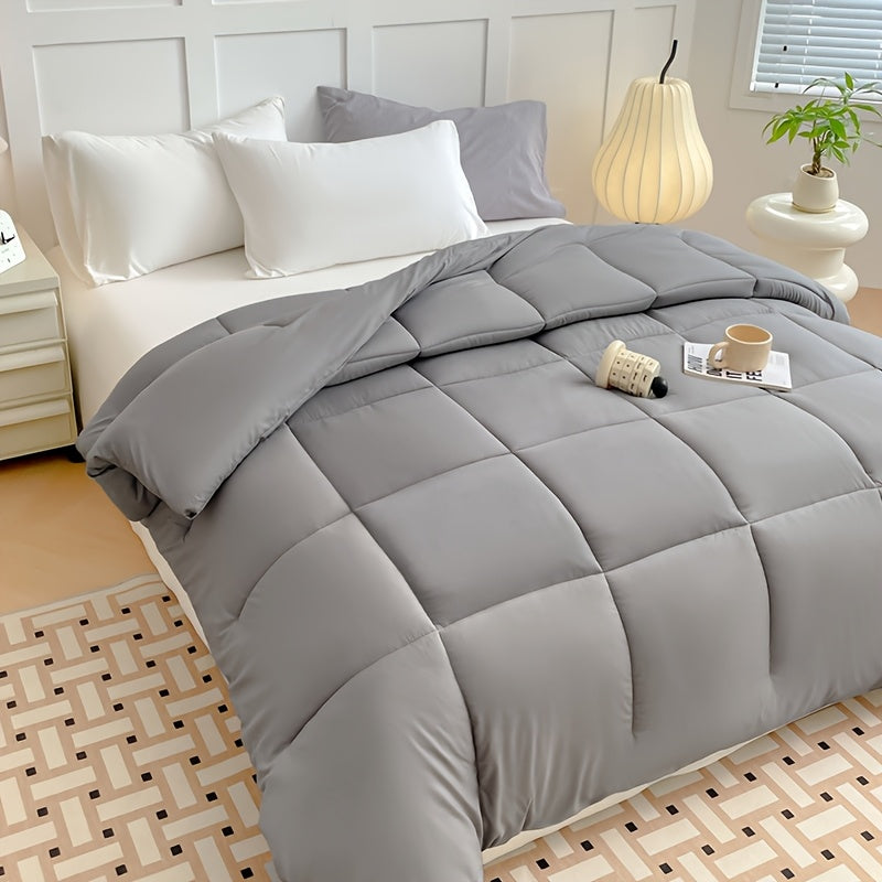 1pc luxury hotel series quilted quilt core - soft and breathable all season quilt, made of polyester fabric