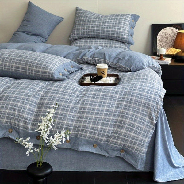 Autumn\u002F Winter New Arrivals A-Class Thickened High GSM Linen Retro Style Double Layer Printed Three-Piece Set and Four-Piece Set