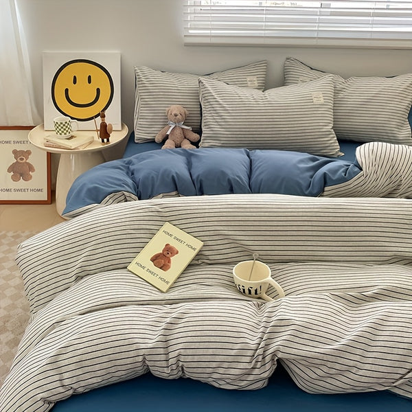 Quilt Set 4pcs quilt set (1*quilt cover + 1*bed sheet + 2*pillowcases, excluding quilt core)