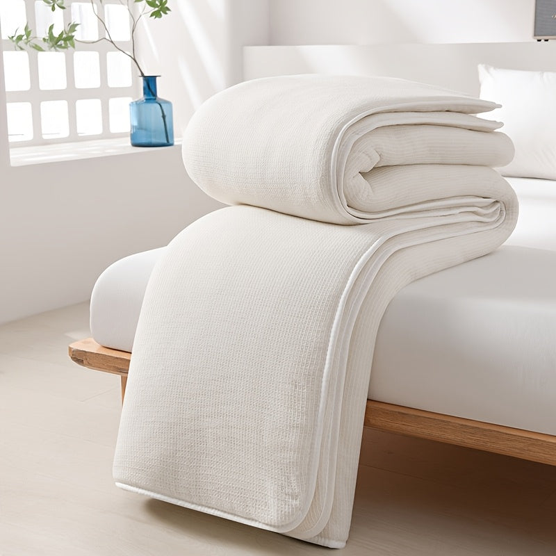 1pc Fish Scale Mesh Breathable Quilt Insert, No Cover, Hand-Finished Edge Thickened Winter and Spring Quilt Insert