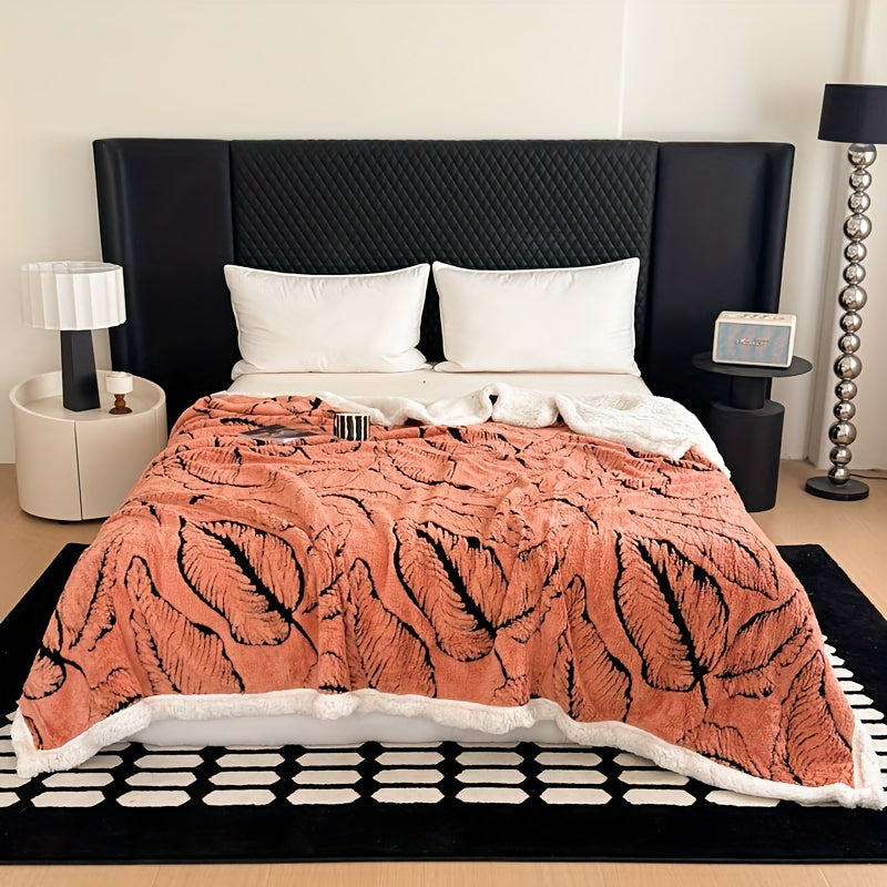 Luxury Plush Fleece Blanket - Oversized Thick Winter Throw with Super Soft Fleece, Quick-Warming 500gsm