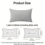 Light Gray Corduroy Pillow - Bohemian Style Decorative Cushion with Pillowcase & Insert
