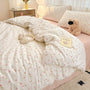 Summer Simple Small Floral Pink Tulip Pattern Sweet Style Bedding Set