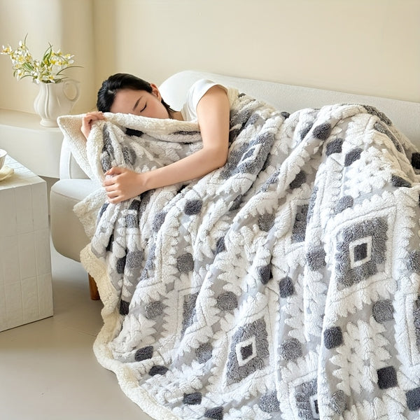 Thickened Double Layer Taffeta Hollow Casual Blanket, Available in 88 Countries