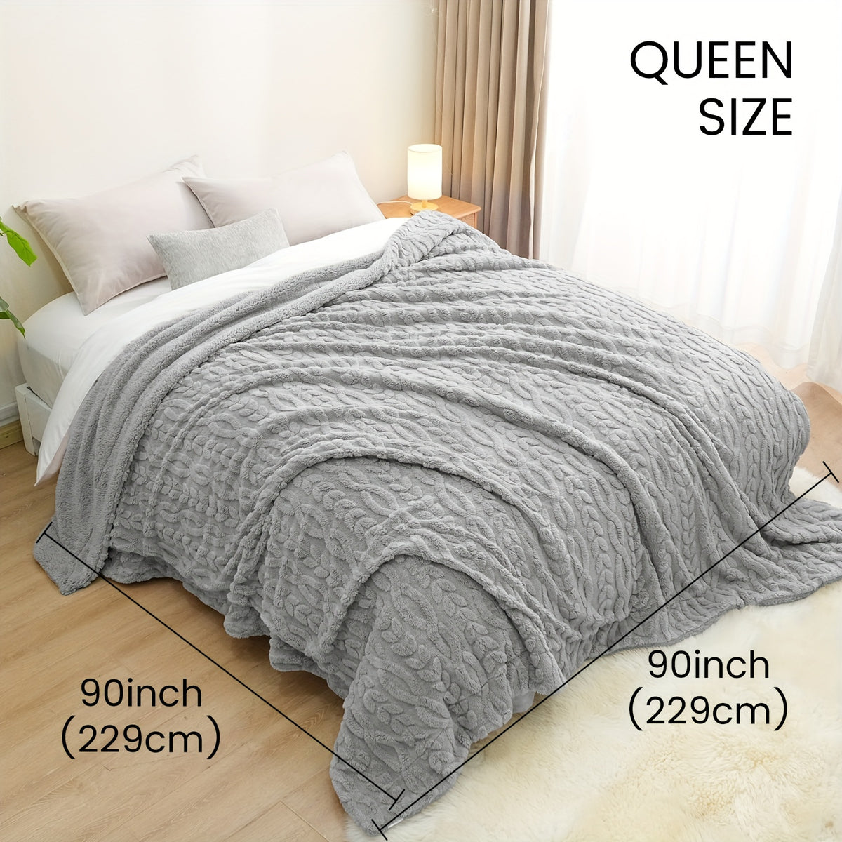 Luxurious Fleece Blanket 1pc Luxurious Plush Fleece Throw Blanket | Soft & Fluffy Flannel, Non-Shedding