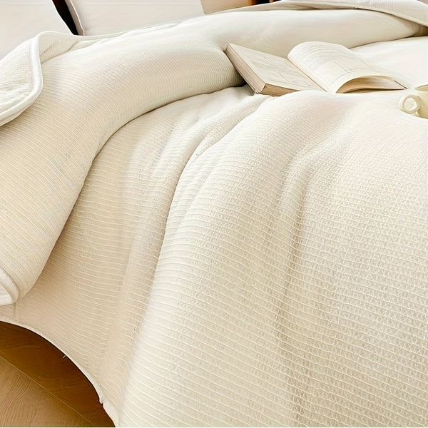 1pc Fish Scale Mesh Breathable Quilt Insert, No Cover, Hand-Finished Edge Thickened Winter and Spring Quilt Insert