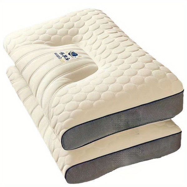 2pcs Latex Pillow 2pcs Latex Space Pillow | Home Comfort Neck Support Pillow Core, 48x74cm