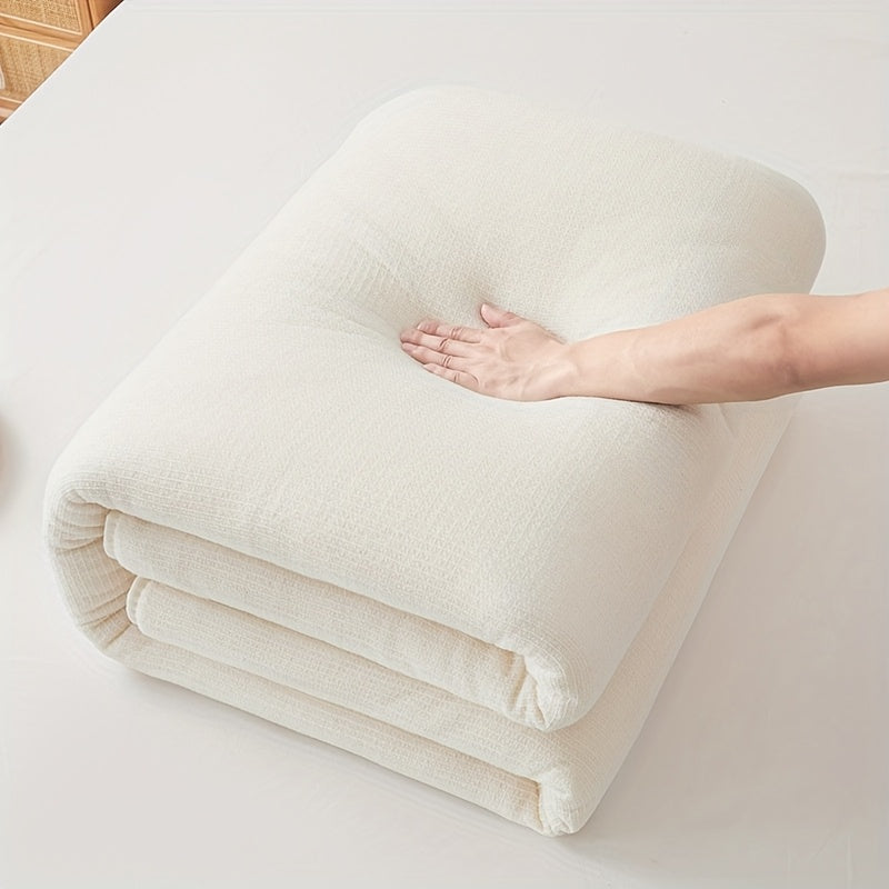 1pc Fish Scale Mesh Breathable Quilt Insert, No Cover, Hand-Finished Edge Thickened Winter and Spring Quilt Insert