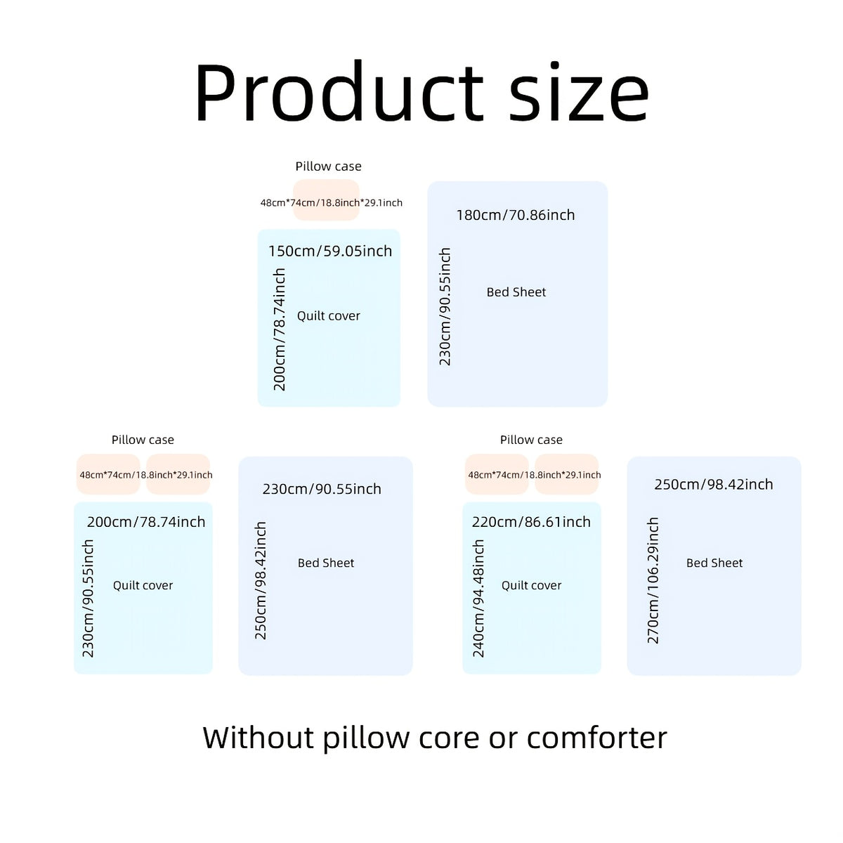 3-4pcs, Three u002FFour-Piece Set Duvet Cover*1+Fitted Sheet*1+Pillowcase*1