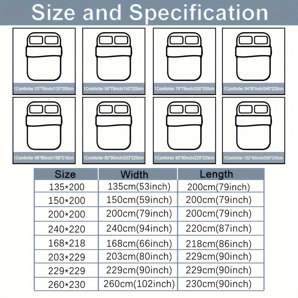 1pc Comforter Insert Quilted Comforters All Season Down Alternative Easy Care Bedding